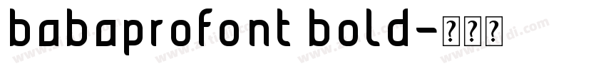 babaprofont bold字体转换